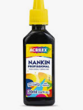 TINTA NANKIN PRETA ACRILEX CX COM 12 FRASCOS